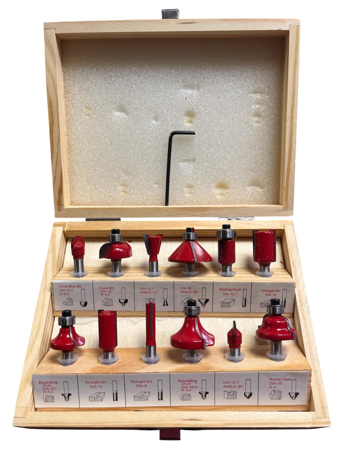 AHŞAP FREZE SET 12 PARÇA 6 MM